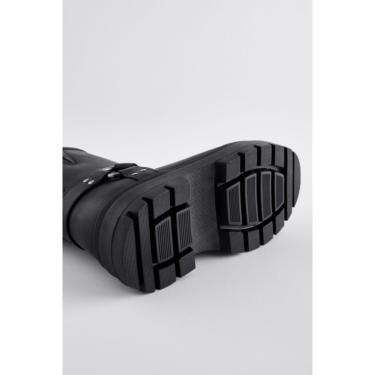Bottines style motard noir, NEXT