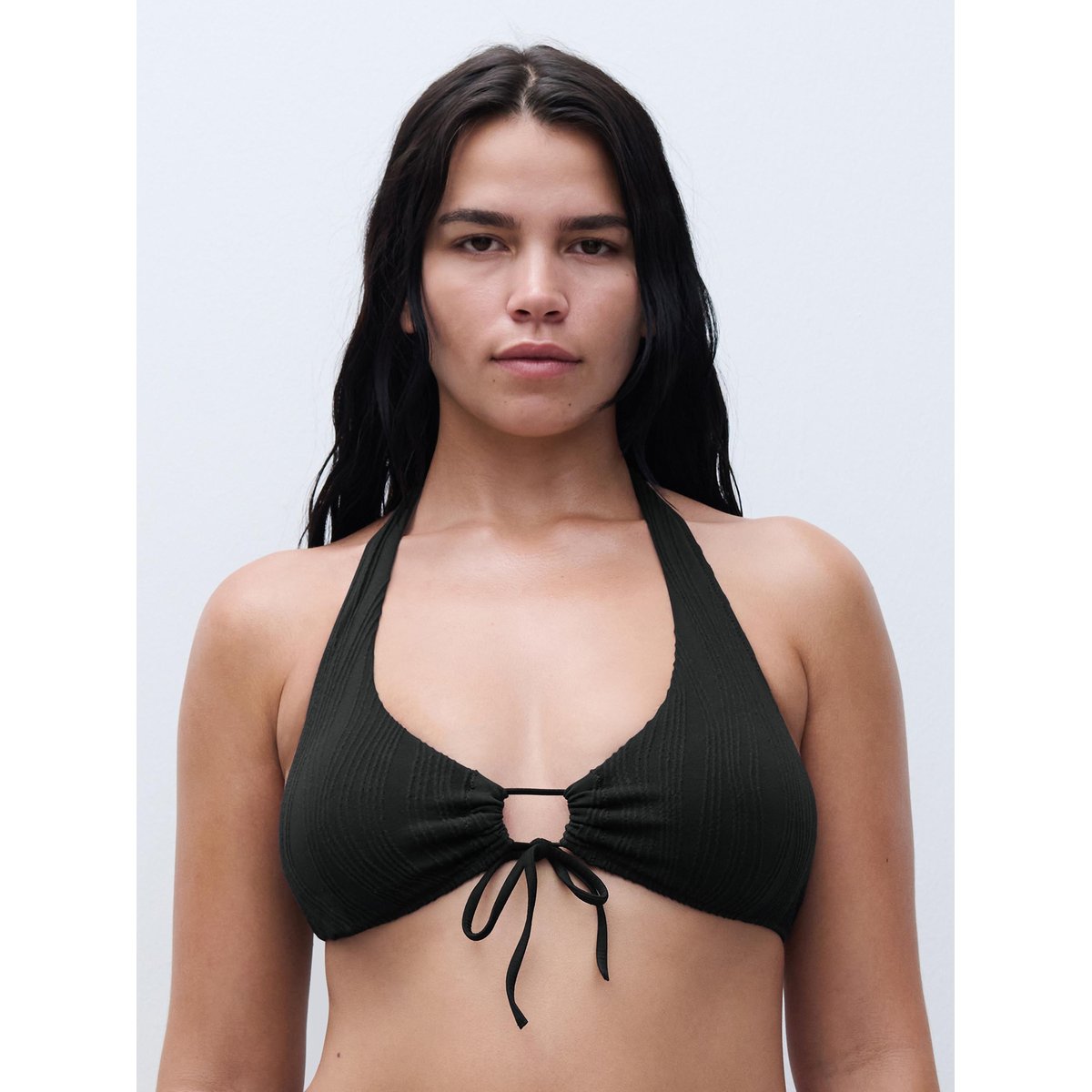 Haut de maillot de bain sans armature plongeant coques amovibles SWIM ONE SIZE noir, CHANTELLE PULP