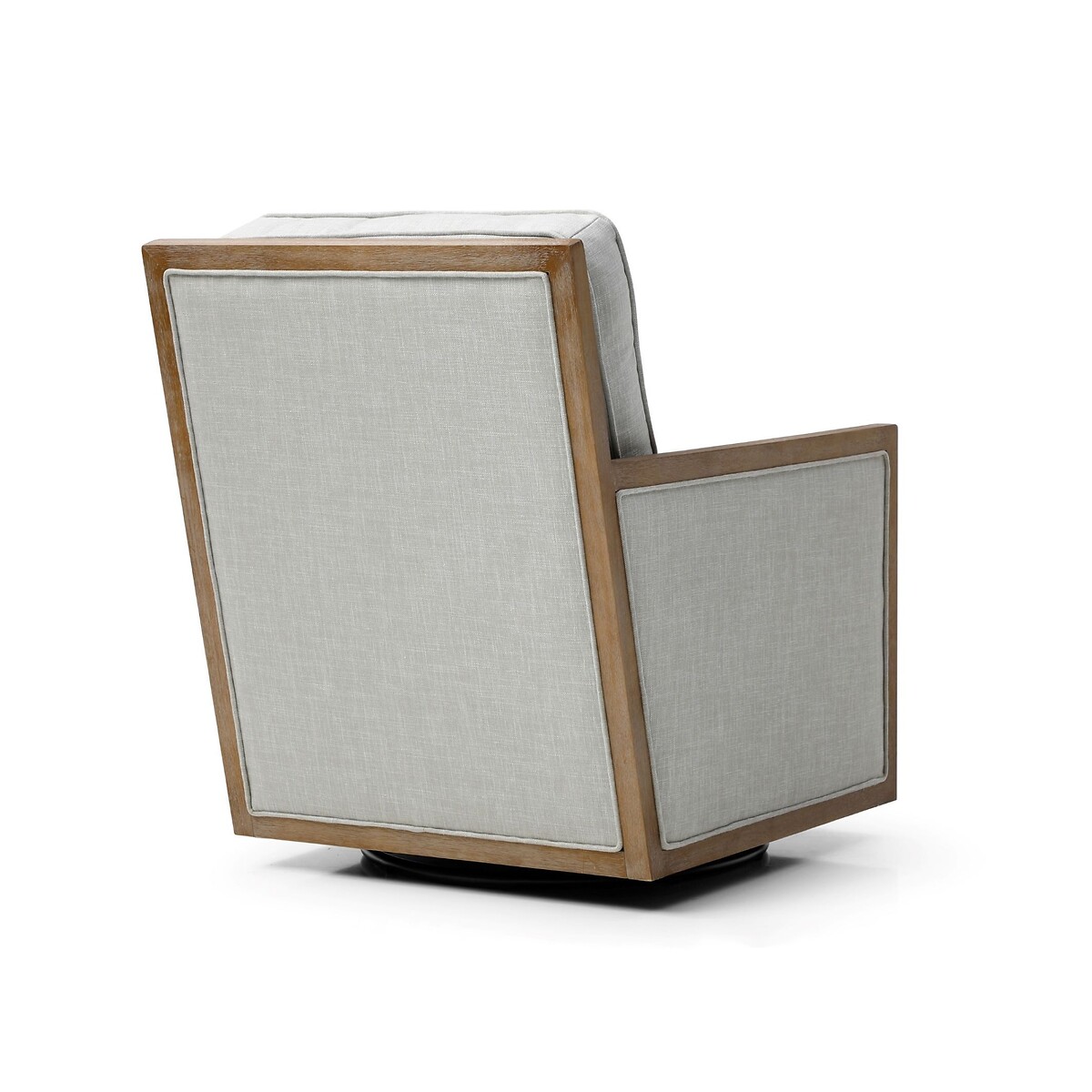 Evelina Antique Linen and Wood Swivel Chair cream, SO'HOME