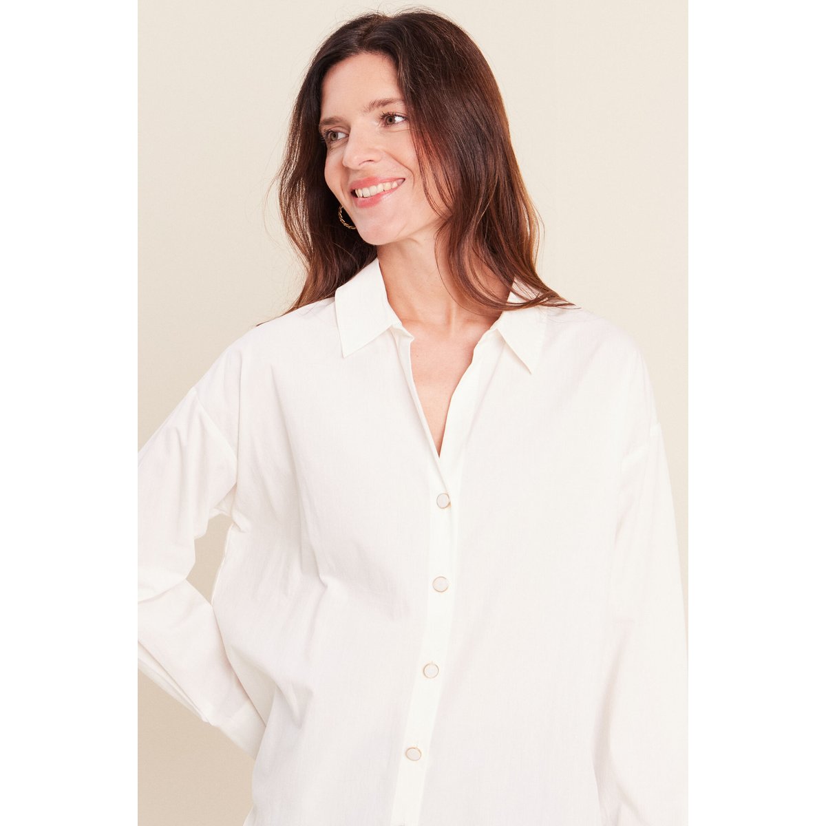 Chemise ample manches longues ecru, BREAL