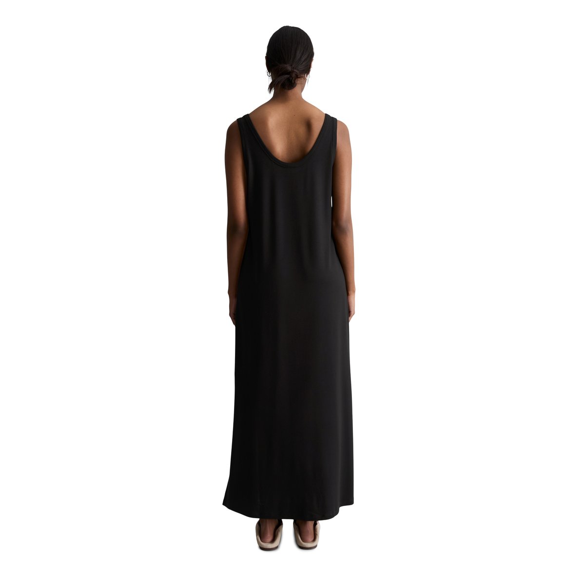 Robe en jersey relaxed en viscose stretch fluide noir, MARC O’POLO DENIM