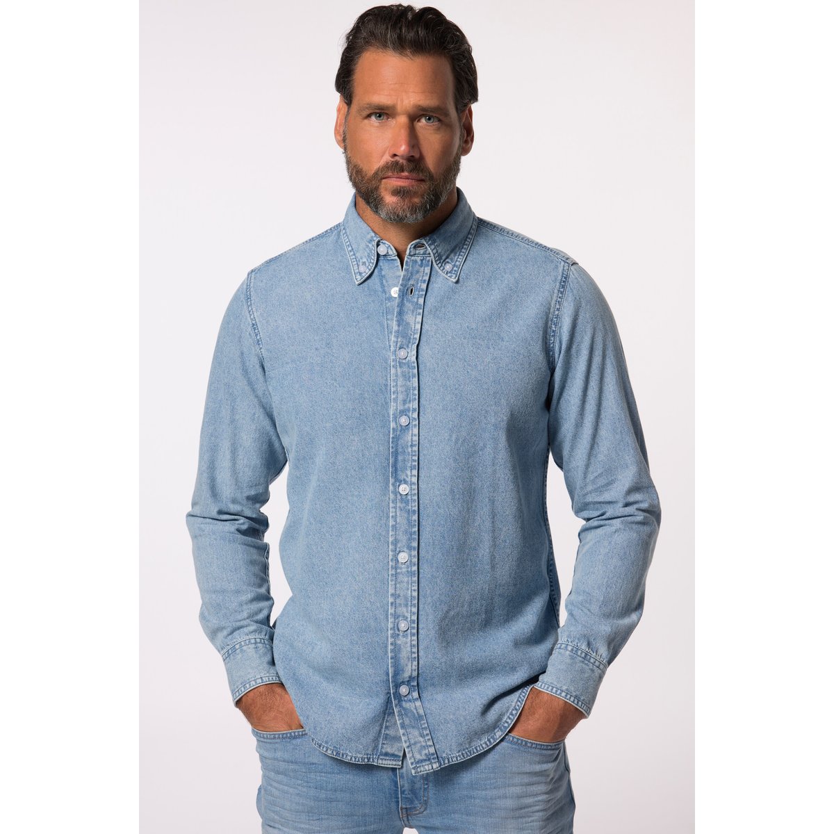 Chemise en jean bleu clair, JP1880