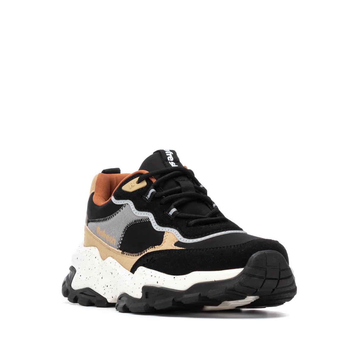 Baskets Plaine Lacets noir, REFRESH