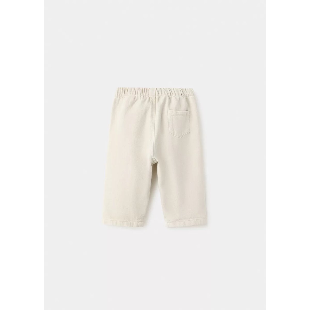 Pantalon droit 100 % coton écru, MANGO BABY