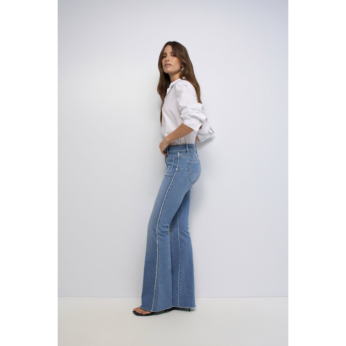JEAN DESTINY PUSH UP FLARE bleu, SALSA JEANS