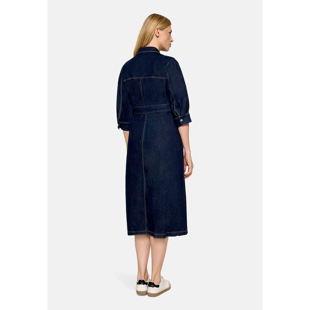 Robe-chemisier à patte de boutonnage dark blue denim, BETTY BARCLAY