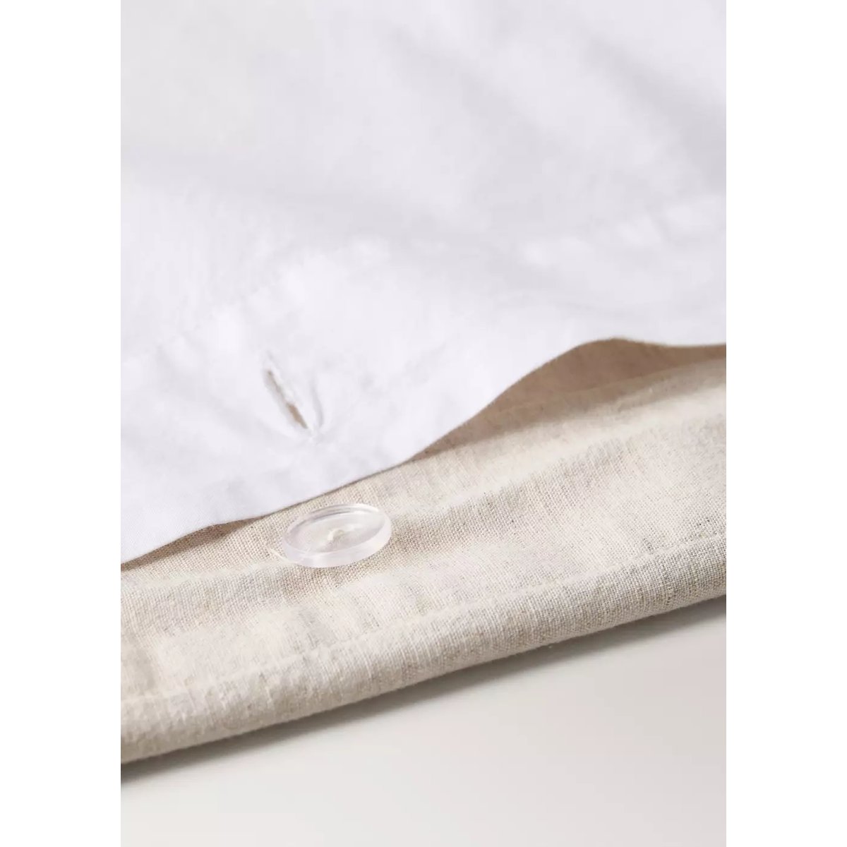 Housse de couette enfant coton et lin hérissons brodés lit 90 cm blanc, MANGO HOME