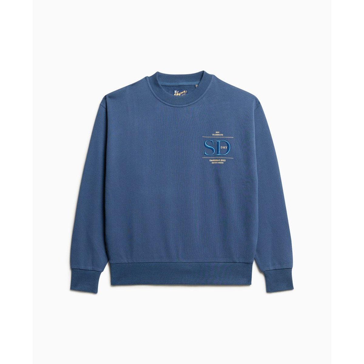 Sweat ample métallisé Luxe bleu sargasses, SUPERDRY
