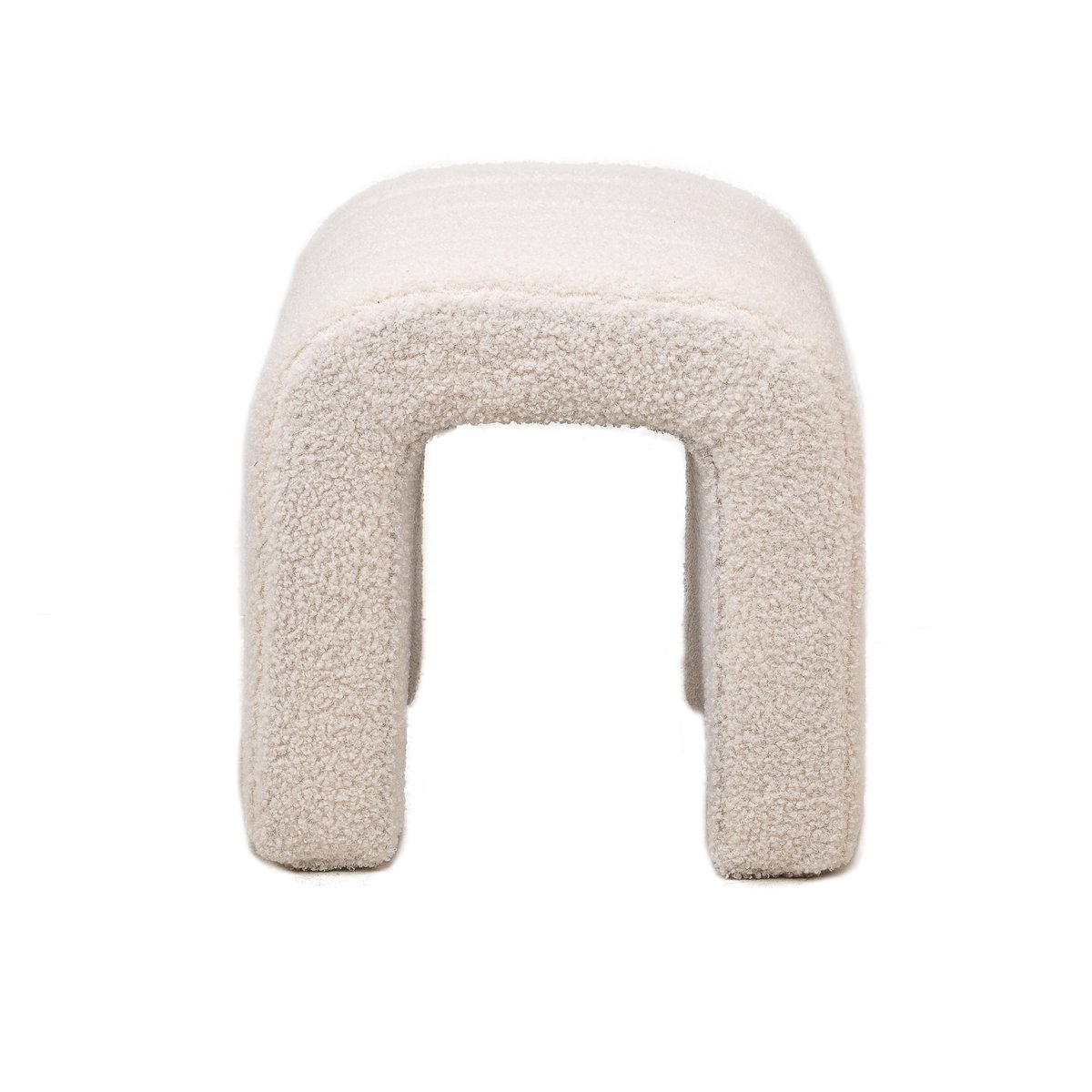 Pouf en bouclette , CEBU blanc cassé, NORDLYS