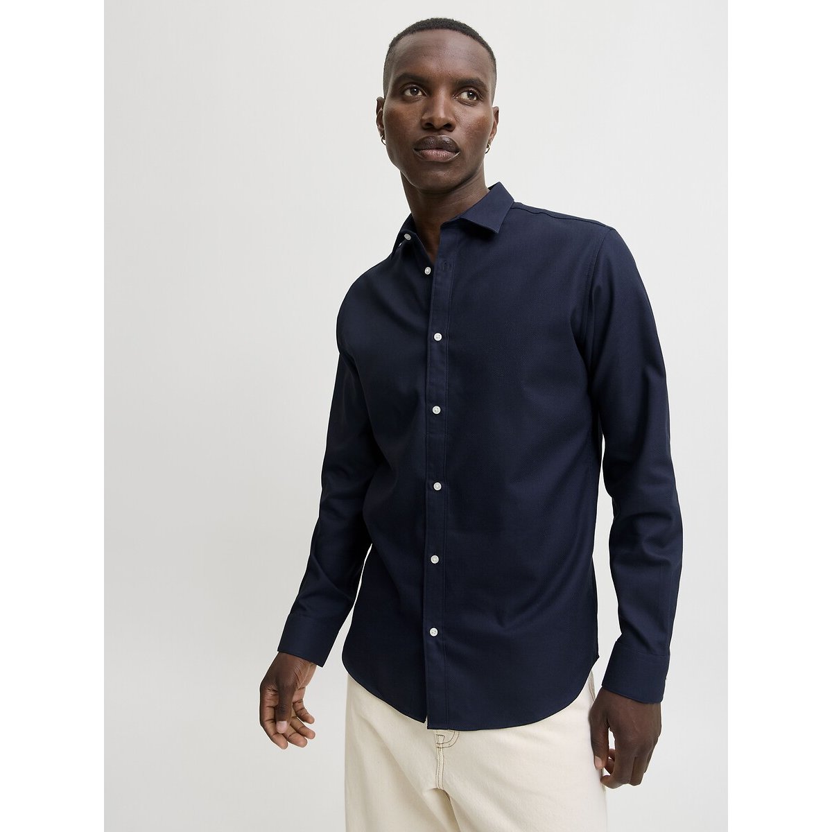 Long Sleeve Shirt dark blue, JACK & JONES