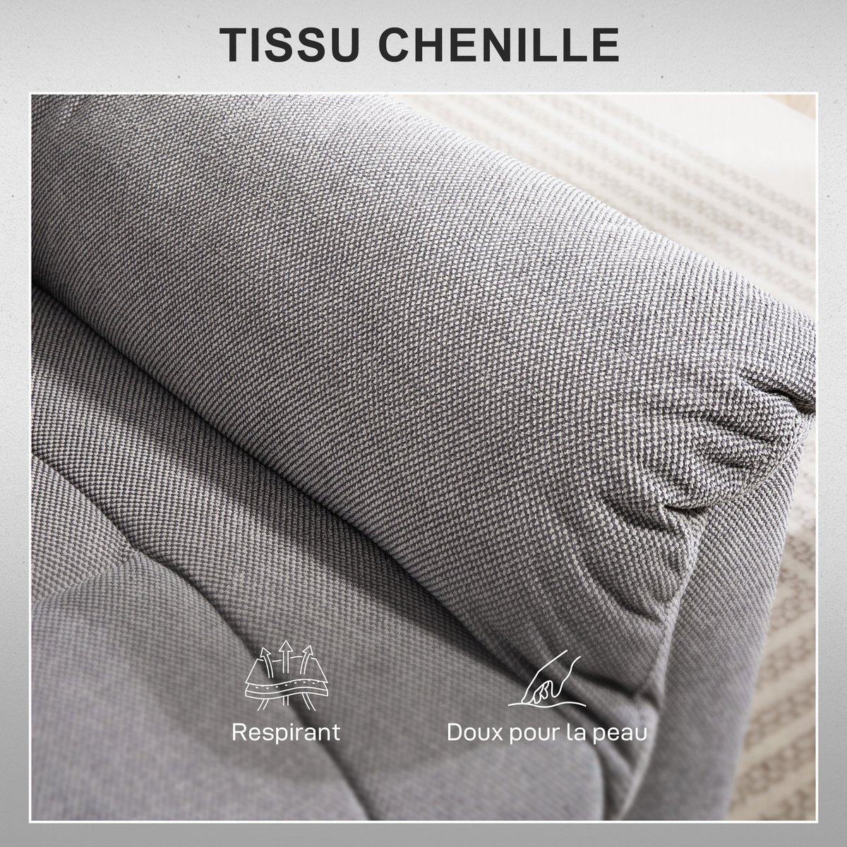 Fauteuil releveur multifonctionnel Chenille gris foncé, HOMCOM