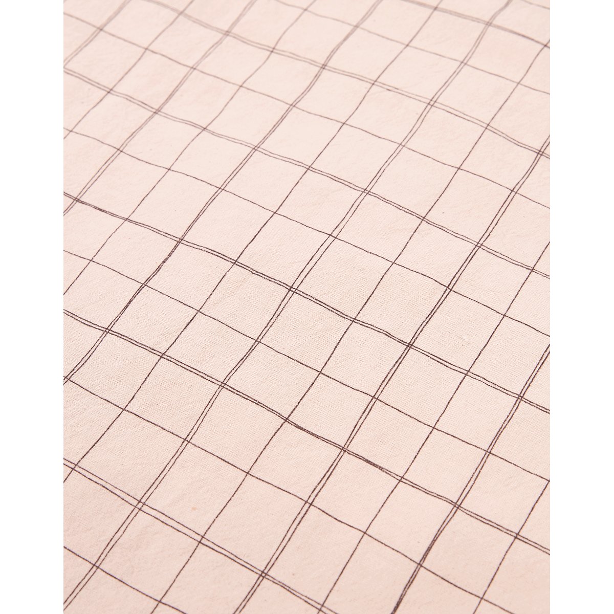 Drap housse bébé en coton bio lavé L1N0 mauve pink grid, NOBODINOZ