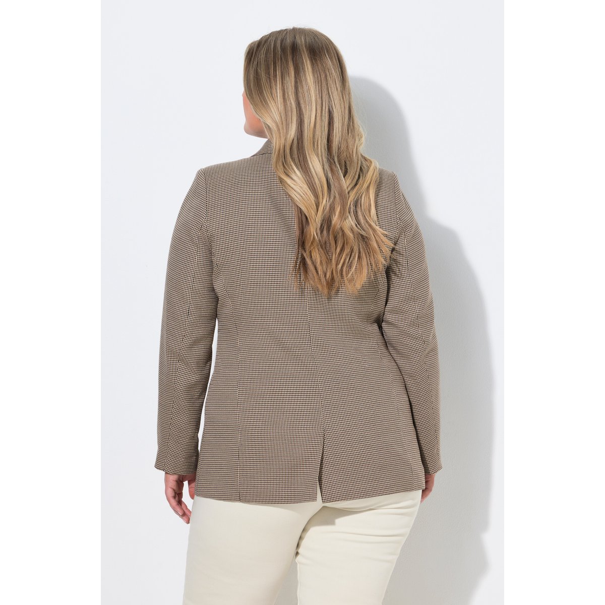 Blazer motif pied-de-poule acajou, ULLA POPKEN
