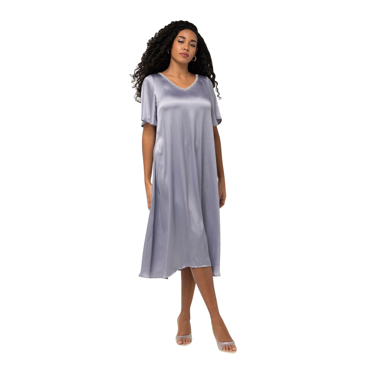 Robe à perles décoratives, sans manches bleu acier clair, ULLA POPKEN