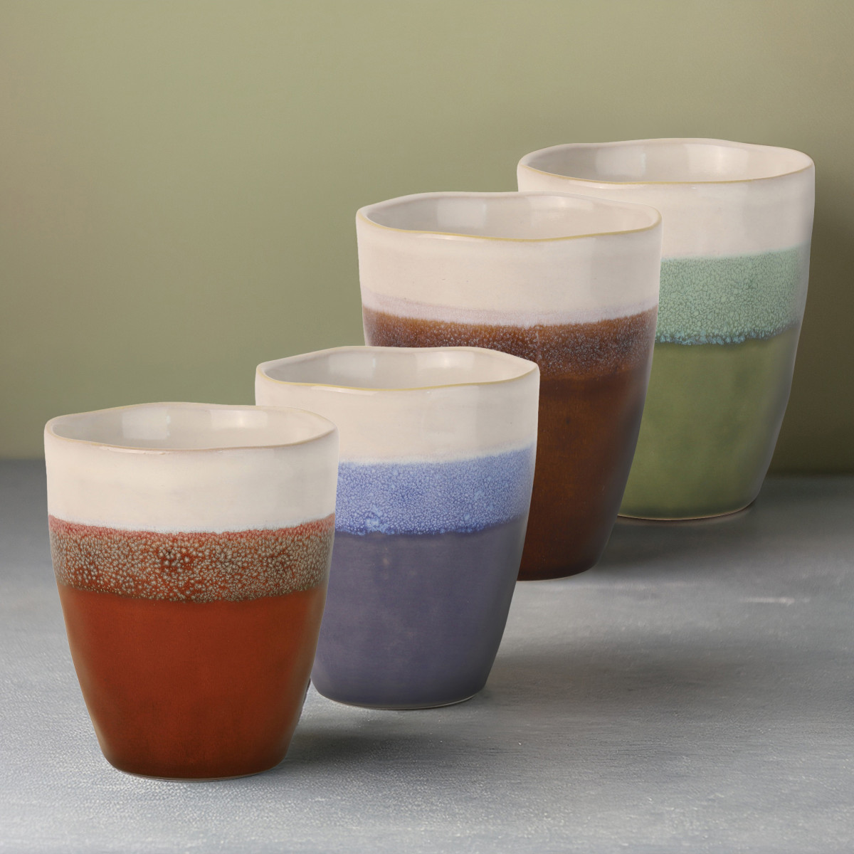 Set de 4 gobelets à café 18 cl assortis - FUJI multicolore, MEDARD DE NOBLAT