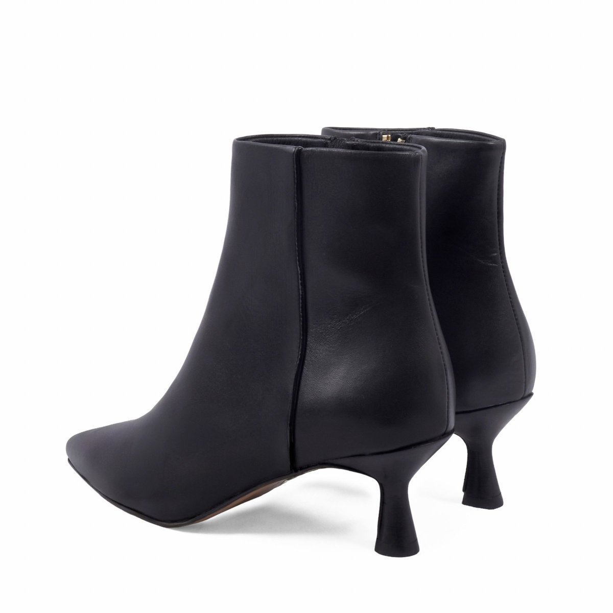 Bottines pointues Isaure cuir noir, JULES & JENN
