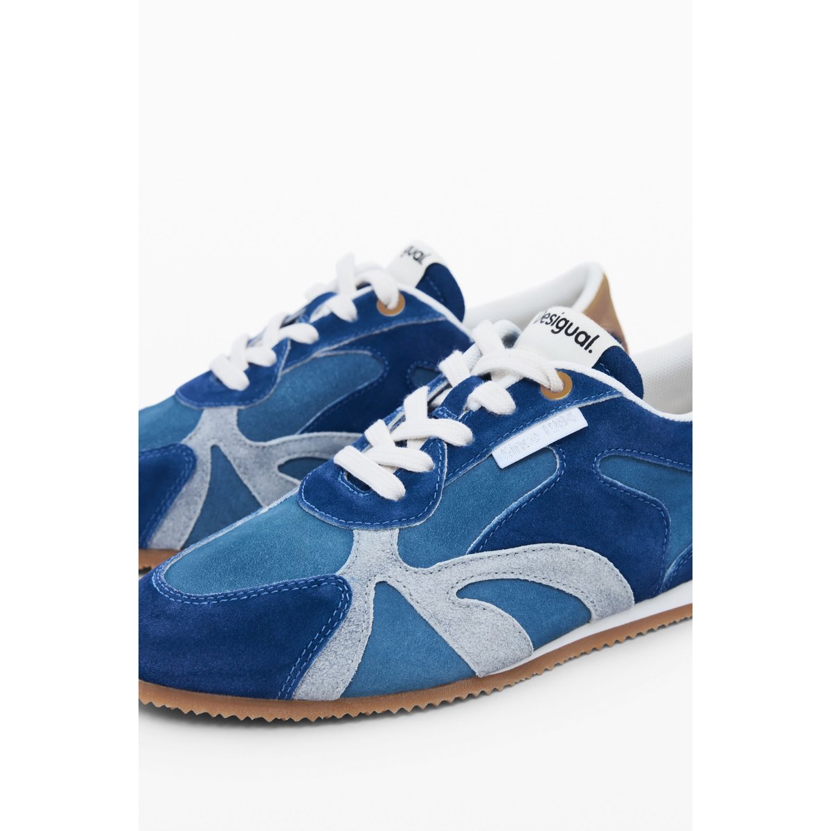 Basket en cuir rétro vert, DESIGUAL