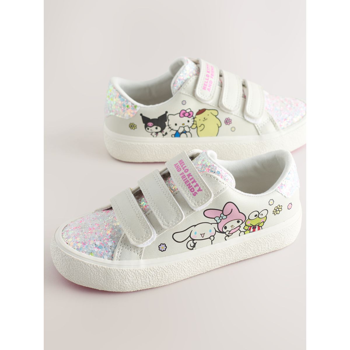 Baskets à scratch hello kitty & friends blanc, NEXT