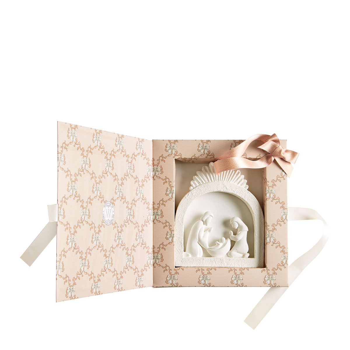 Crèche parfumée Orange Cannelle RUBANS DE FÊTE blanc, MATHILDE M