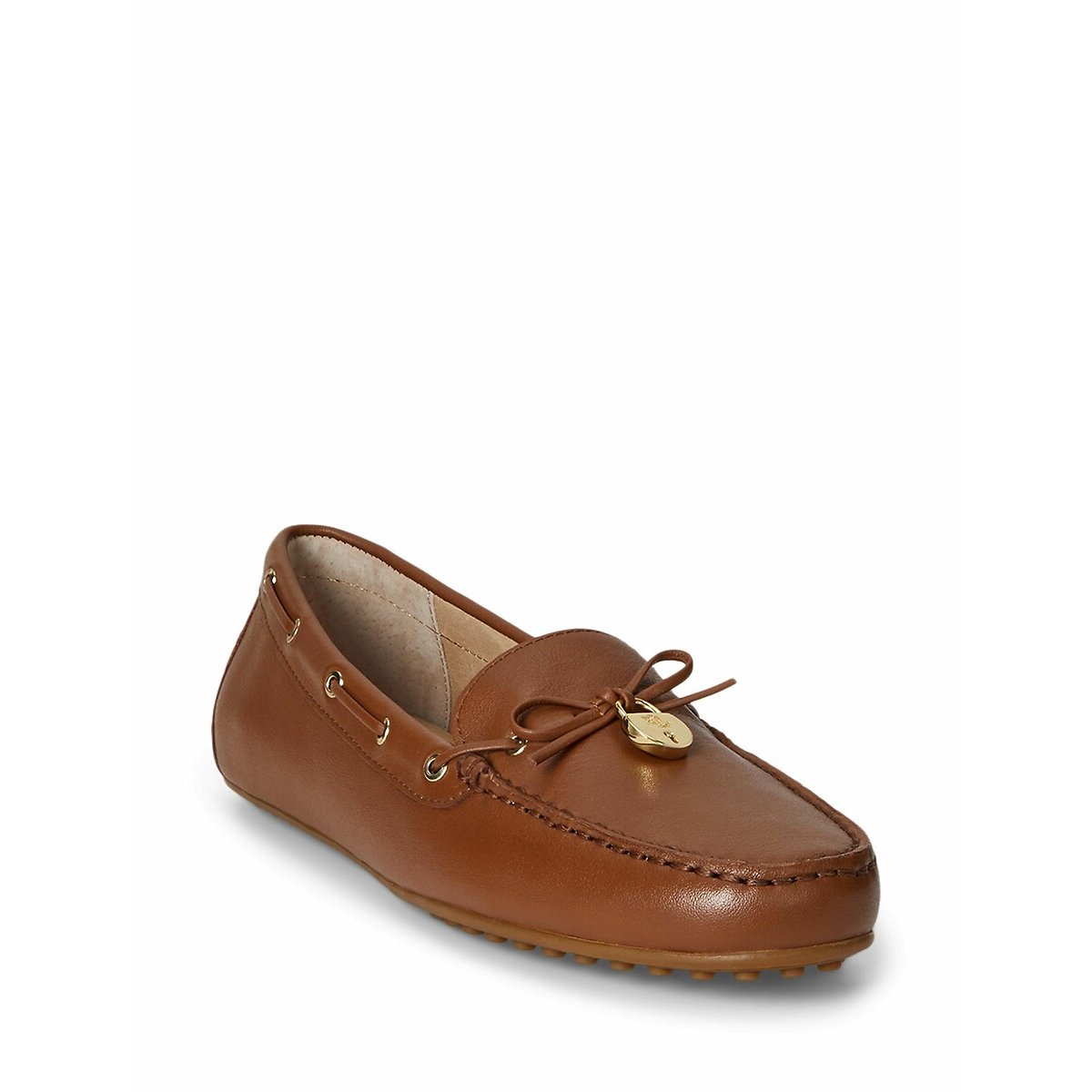 Mocassins bateau en cuir Wylie tan, LAUREN RALPH LAUREN
