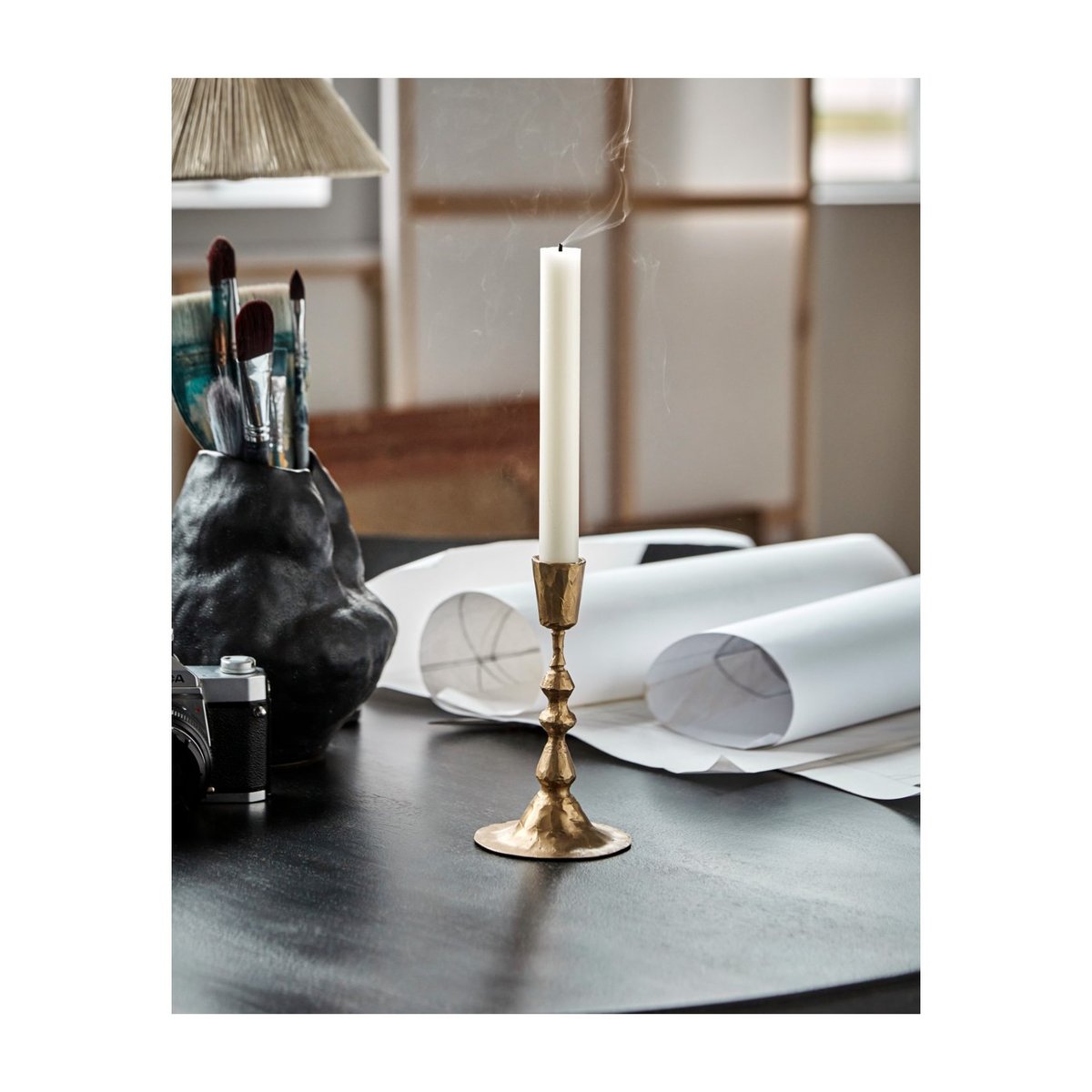 Bougeoir Don h 16 cm or antique, HOUSE DOCTOR