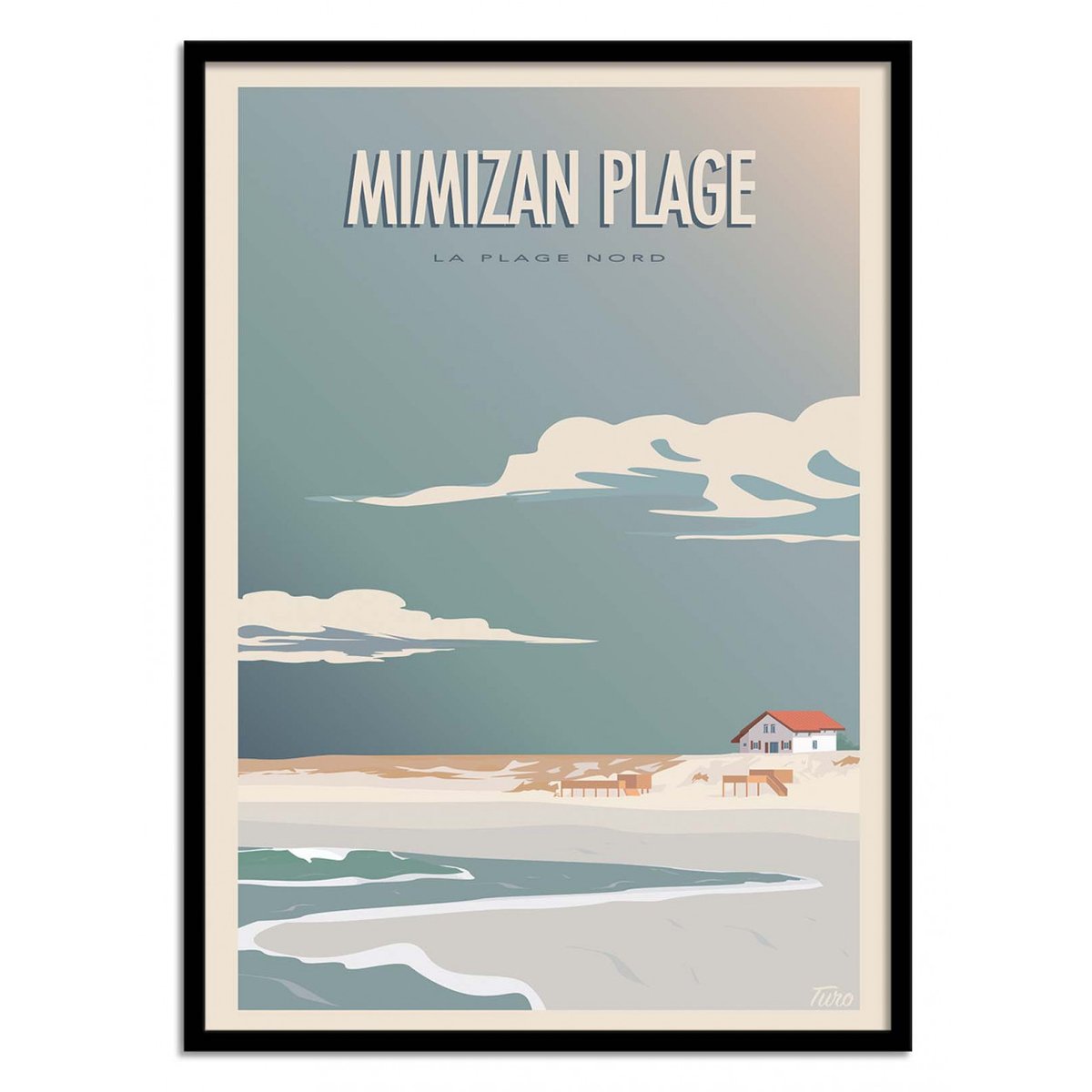 Affiche d'art - Mimizan Plage - Turo Memories Studio affiche d'art, WALL EDITIONS