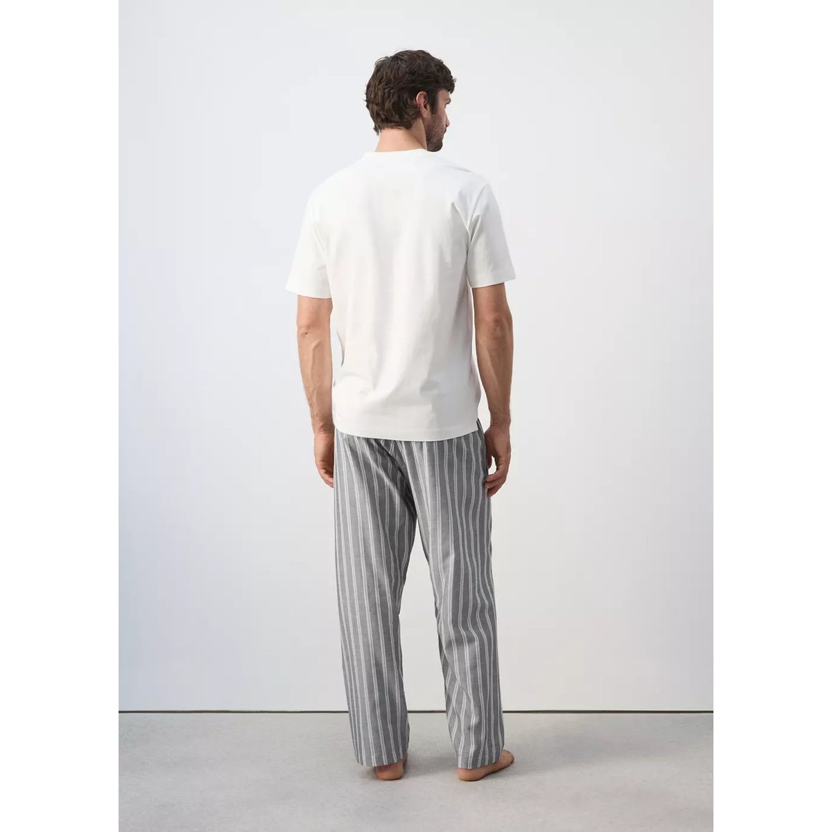 Lot pyjama combiné 100 % coton gris, MANGO MAN