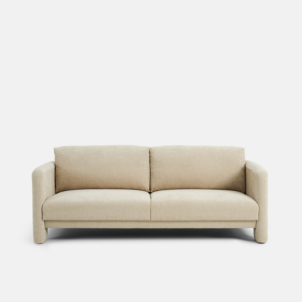 Canapé droit 2 ou 3 places, en chenille flammée, MOLTA beige, LA REDOUTE INTERIEURS