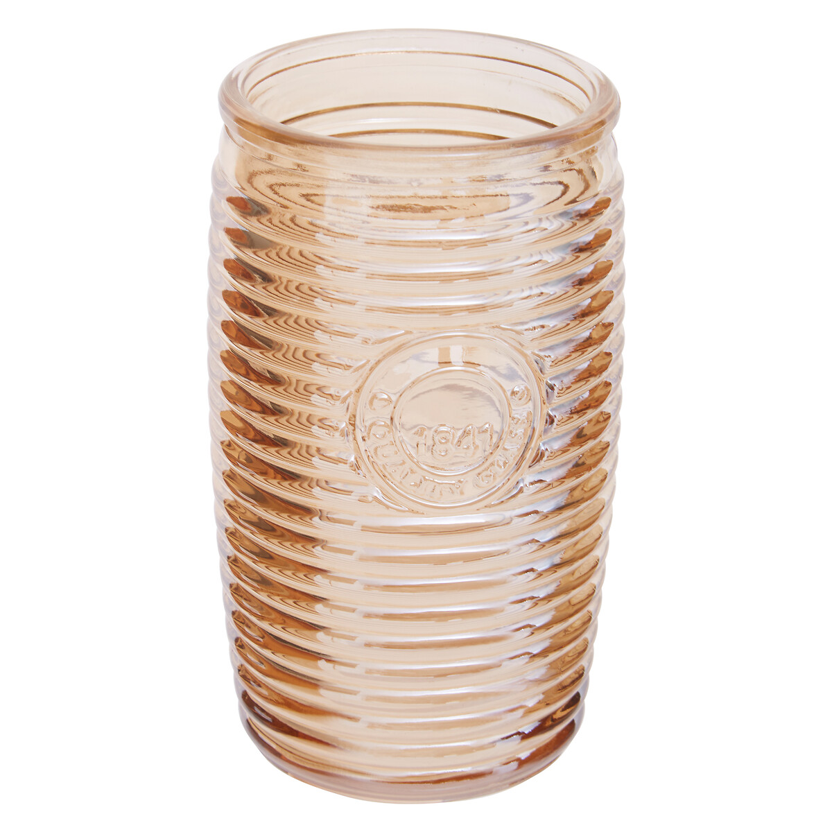 Set of 4 Ribbed Tumbler Glasses gold-coloured, SO'HOME