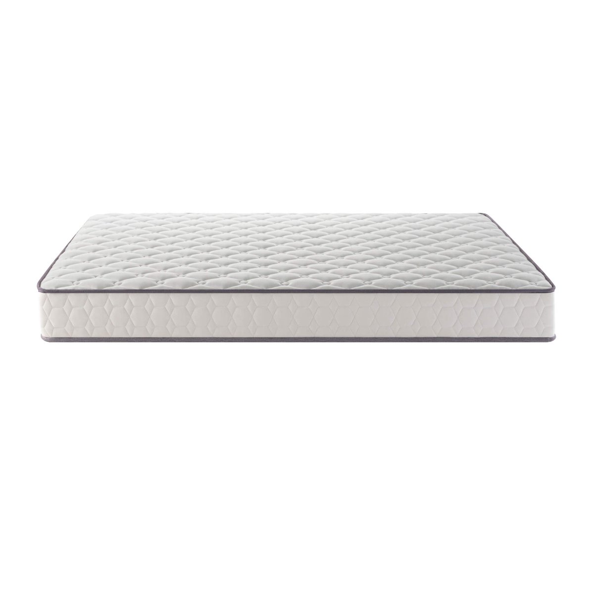 Ensemble matelas ressorts ensachés WELL BED, sommier TWIST et pieds blanc, MERINOS