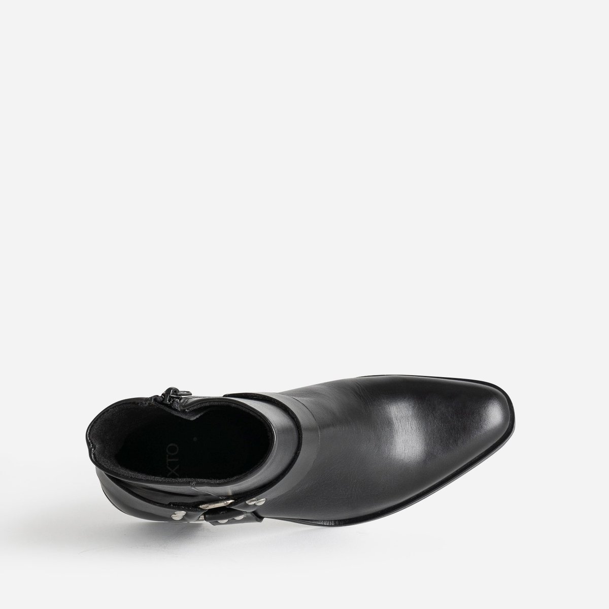 Boots À Talon en cuir SIDONA noir, TEXTO