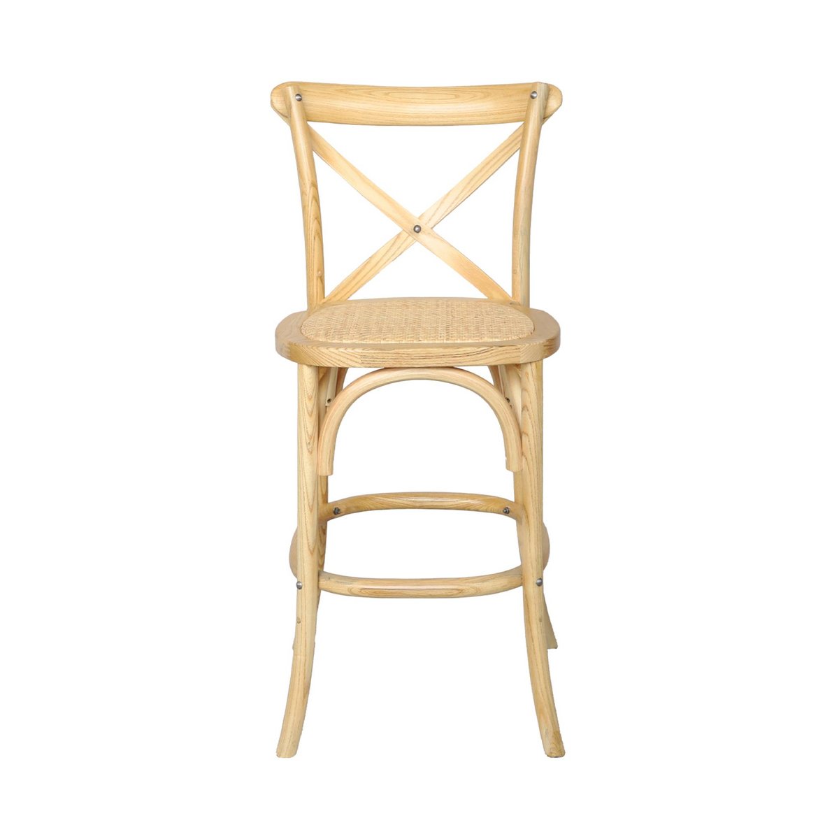 Tabouret de bar bistrot vintage bois 65cm BELLEVILLE naturel, SWEEEK