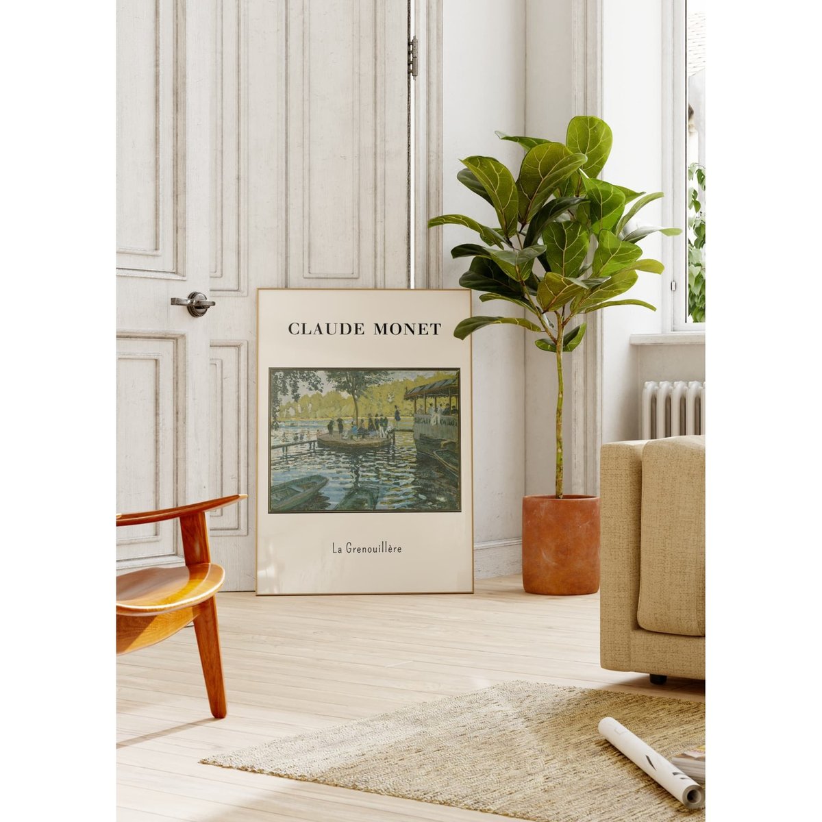 Affiche Claude Monet - La Grenouillère blanc, L'AFFICHERIE