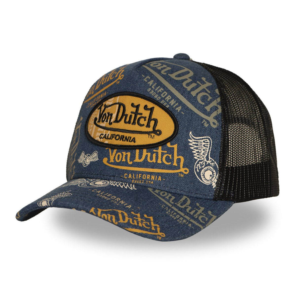 Casquette Trucker Cafe Dust orange/bleu/noir/beige, VON DUTCH