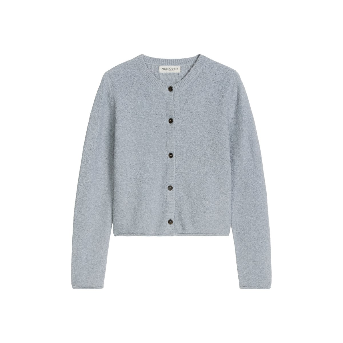 Cardigan regular en fil bouclé gris, MARC O'POLO