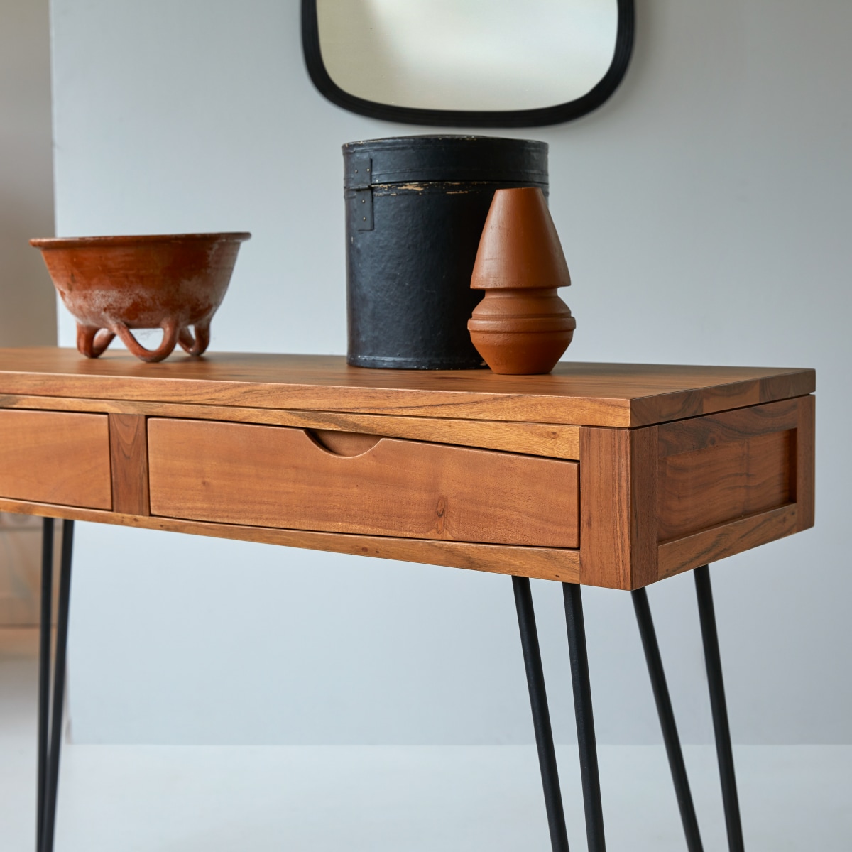 Console en Acacia massif, BONNIE marron, TIKAMOON