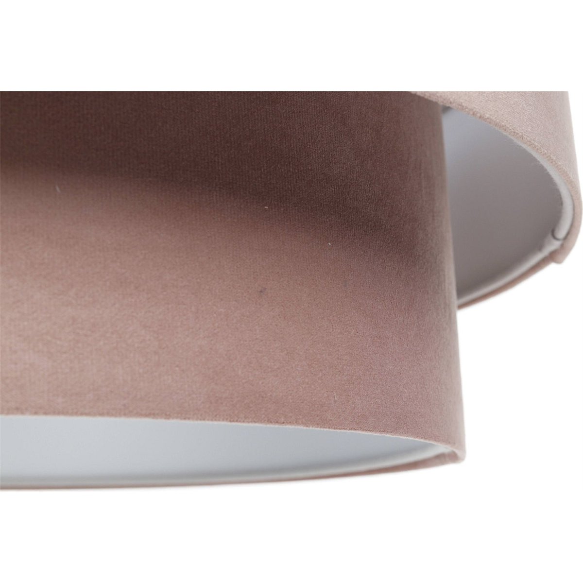 Suspension ronde en tissu pour chambre Jasmin bebe rose poudré avec beige crème, BPS KONCEPT