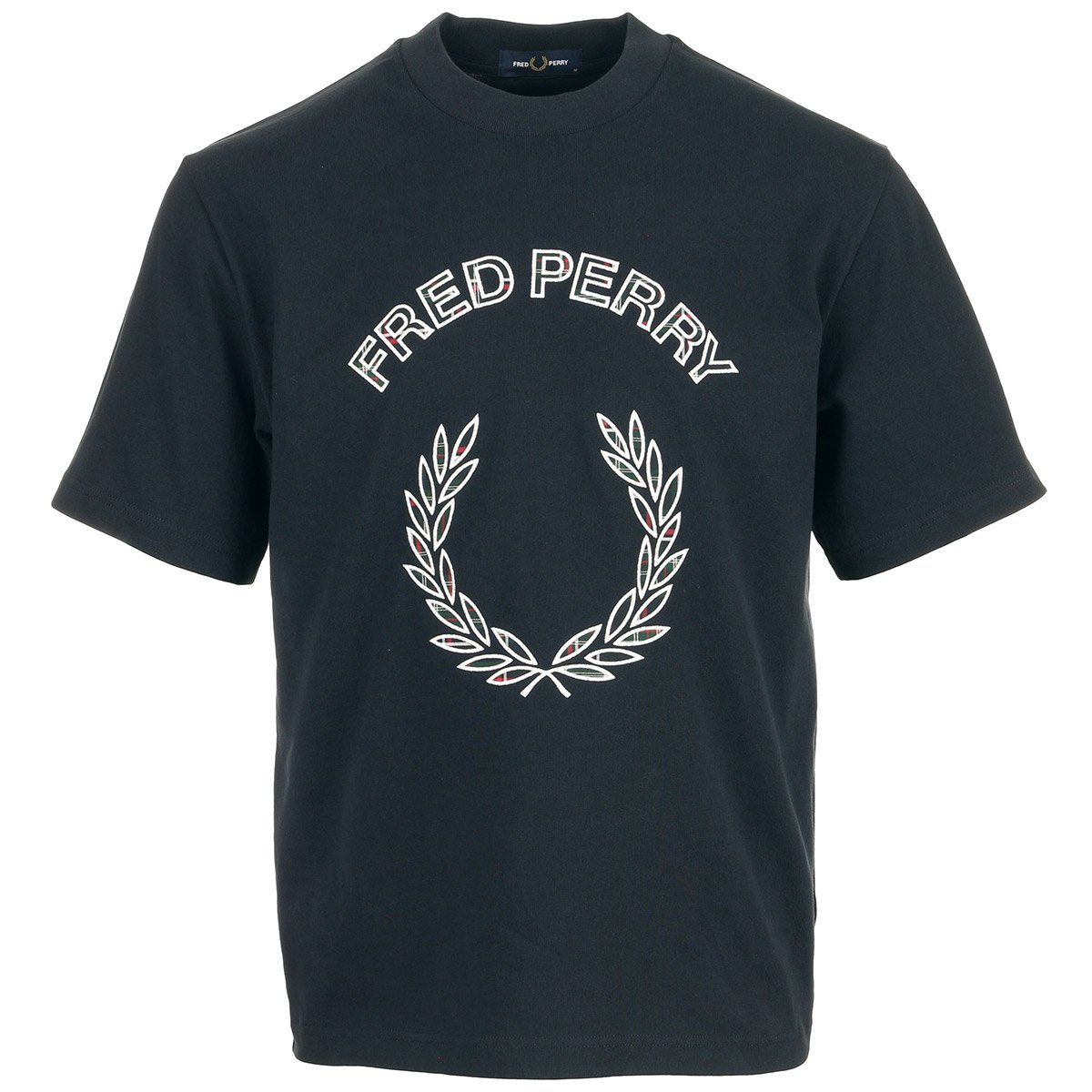 T-shirt TARTAN APPLIQUE SHIRT navy, FRED PERRY