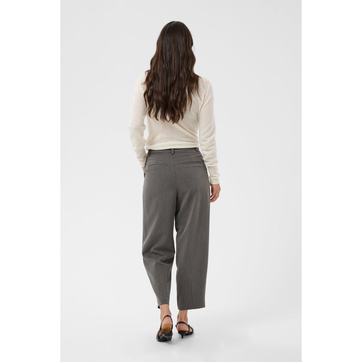 Pantalon de costume gris dark grey melange, KAFFE