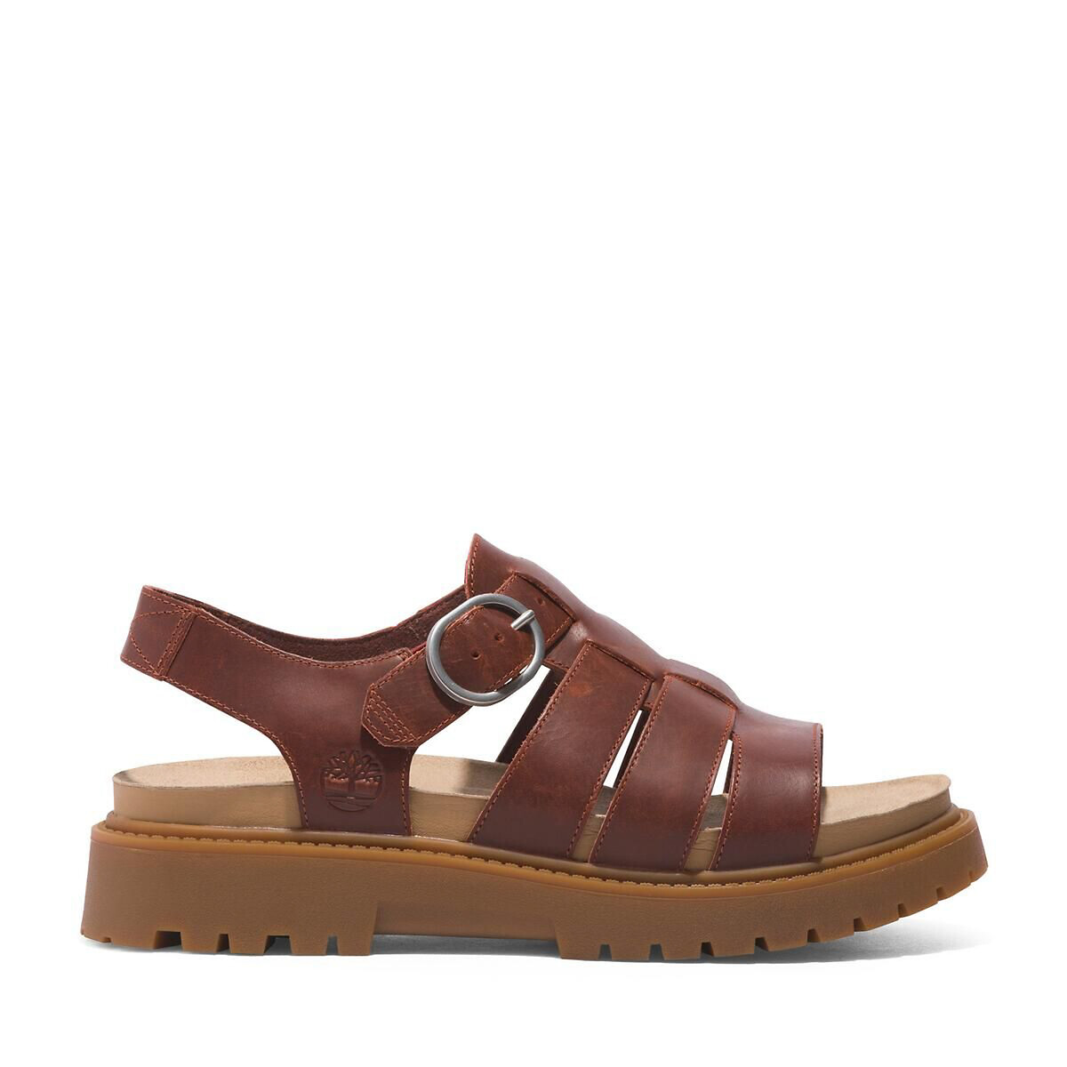 Sandali da pescatore in pelle Clairmont Way Fisherman marrone, TIMBERLAND
