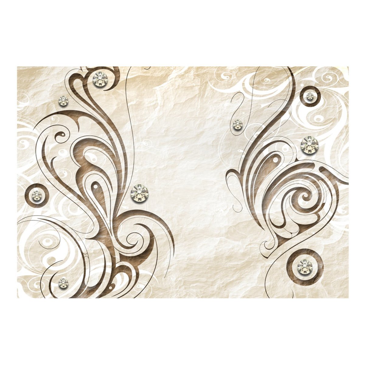 Papier peint intissé panoramique Stone Butterfly multicouleur, EDEN