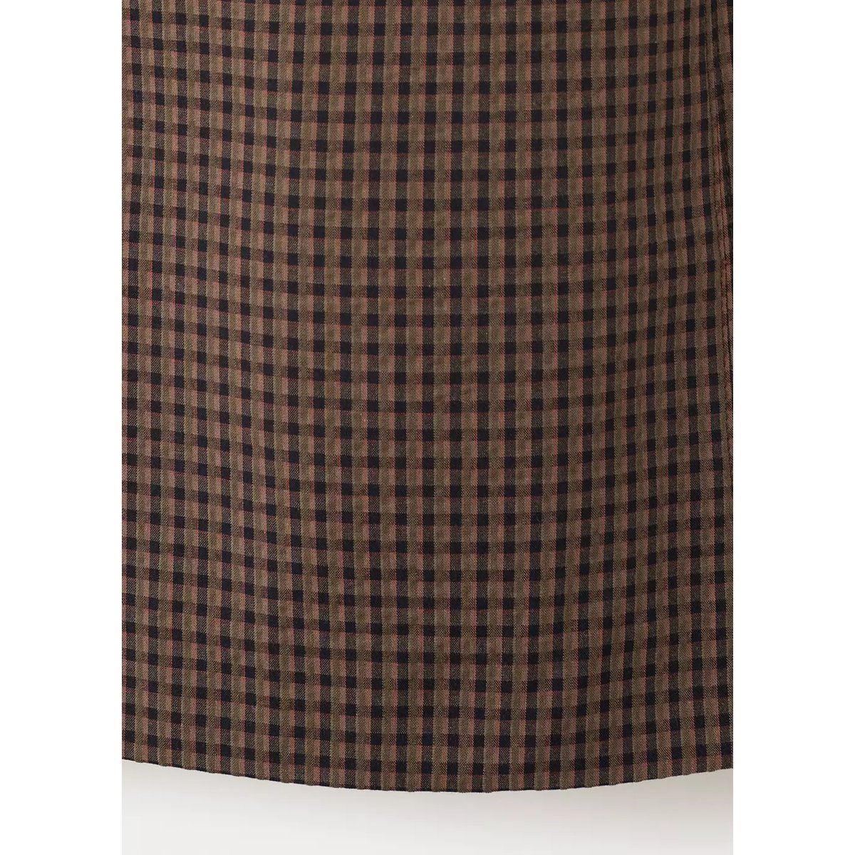 Robe coton vichy marron, MANGO