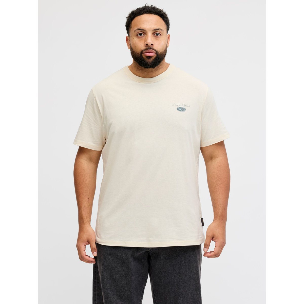 T-Shirt antique white, JACK & JONES
