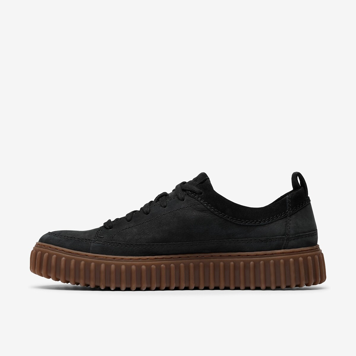 Chaussures en cuir nubuck Torhill Lace noir, CLARKS