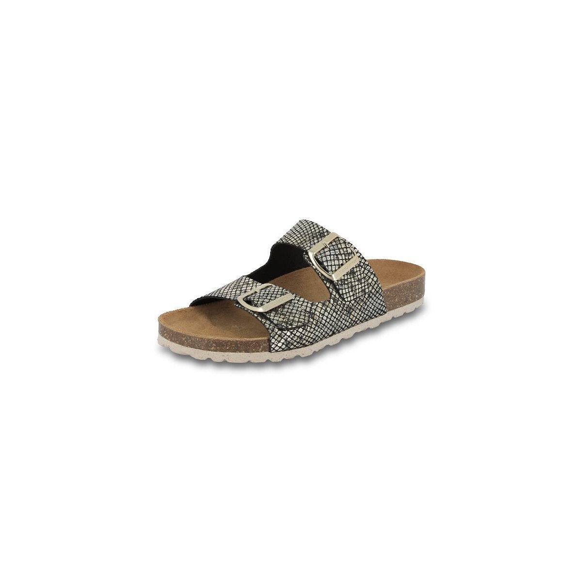 Comfortabele muiltjes in leer Zatix Snake brons, LES TROPEZIENNES PAR M.BELARBI