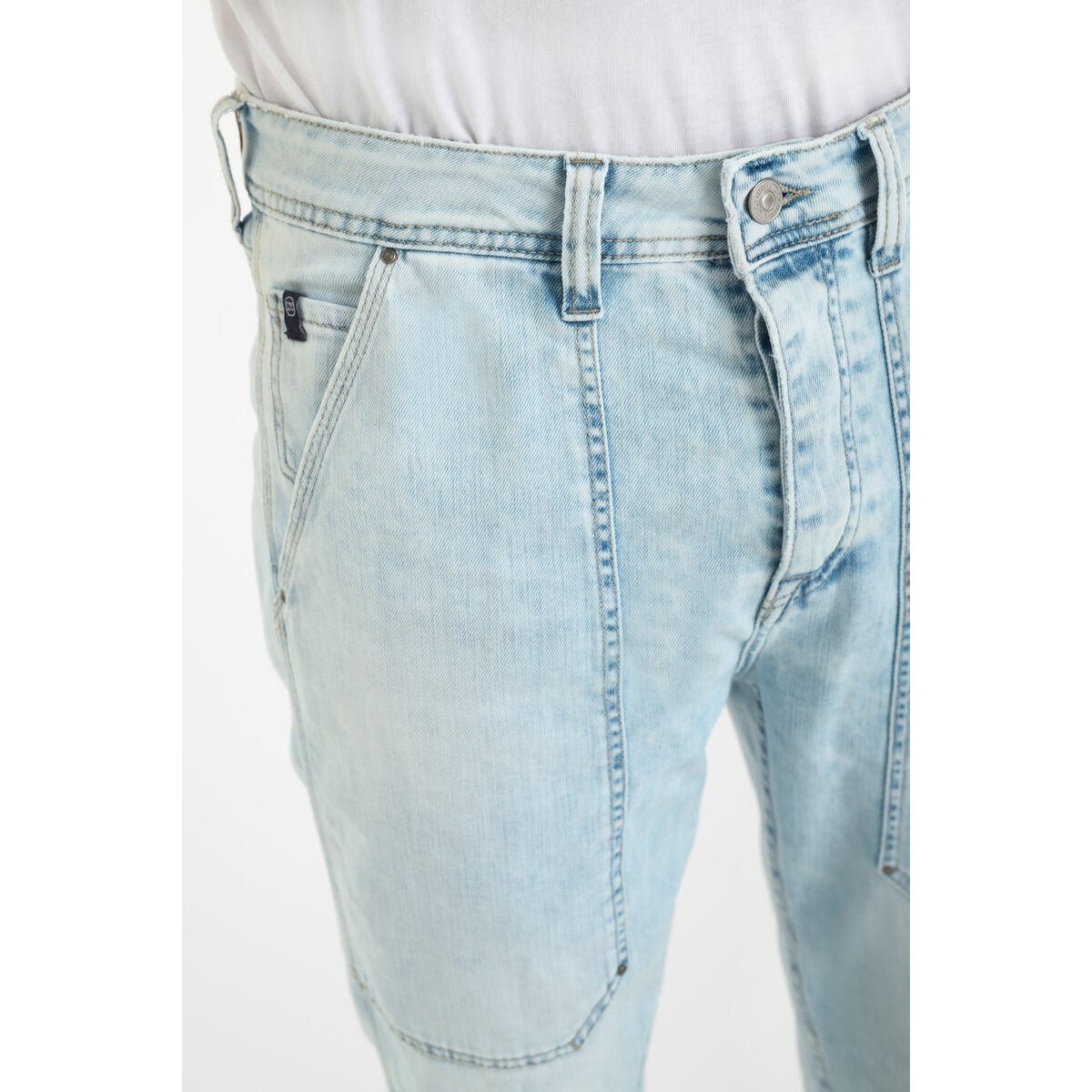 Jeans droite loose , longueur 34 blue, LE TEMPS DES CERISES
