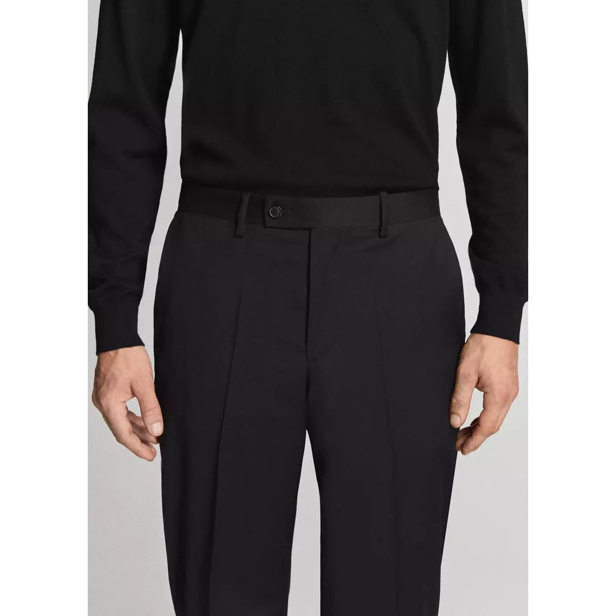 Pantalon costume Turín 100 % laine noir, MANGO MAN