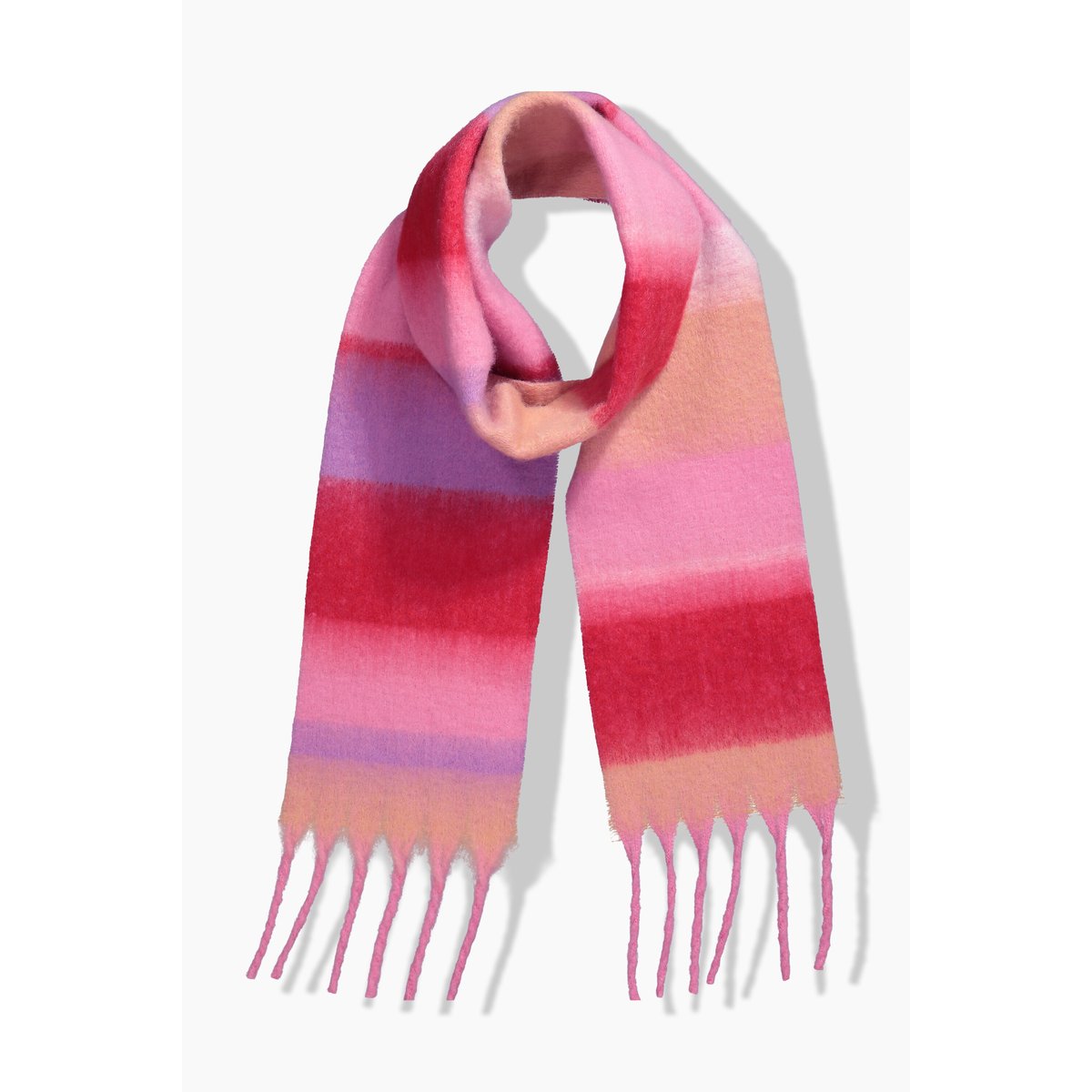 Écharpe en maille, dégradé de couleurs moutarde, ULLA POPKEN
