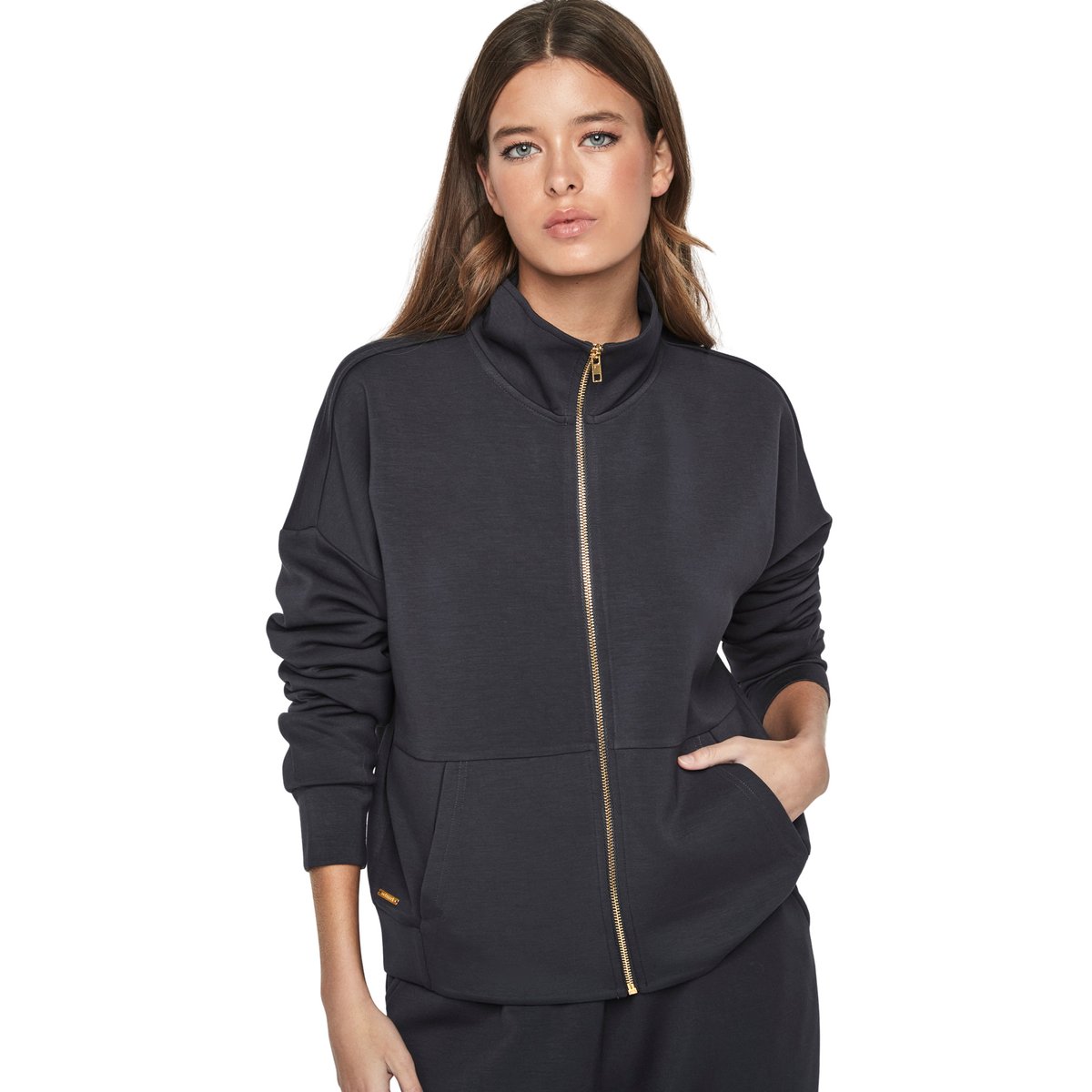 Tenue détente pyjama pantalon veste zippée P104 COZY CHIC bleu marine, SELMARK