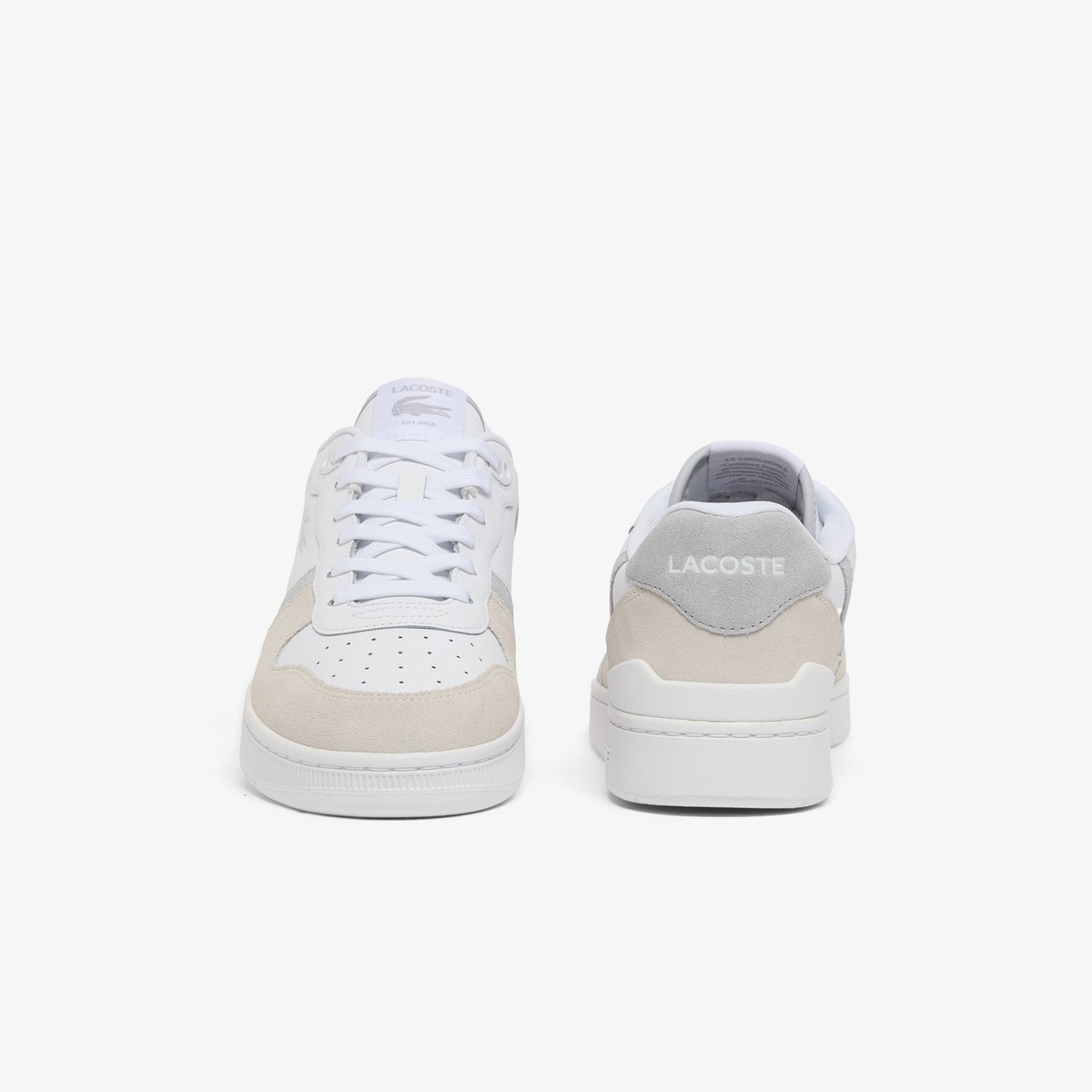 Sneakers T-Clip Set homme en cuir blanc-14x, LACOSTE